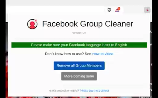 Facebook Group Cleaner from Chrome web store to be run with OffiDocs Chromium online Facebook Group Cleaner from Chrome web store to be run with OffiDocs Chromium online
