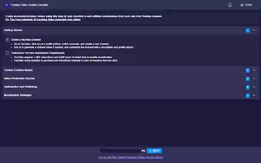 Faceless Video Creation Checklist from Chrome web store to be run with OffiDocs Chromium online Faceless Video Creation Checklist from Chrome web store to be run with OffiDocs Chromium online