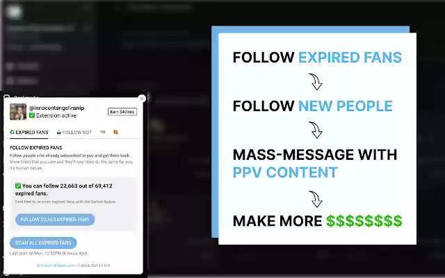 FansFollower, OnlyFans Expired Fans Follower from Chrome web store to be run with OffiDocs Chromium online FansFollower, OnlyFans Expired Fans Follower from Chrome web store to be run with OffiDocs Chromium online