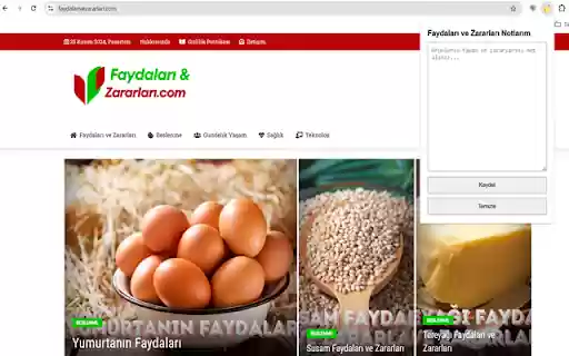 Faydaları ve Zararları from Chrome web store to be run with OffiDocs Chromium online Faydaları ve Zararları from Chrome web store to be run with OffiDocs Chromium online