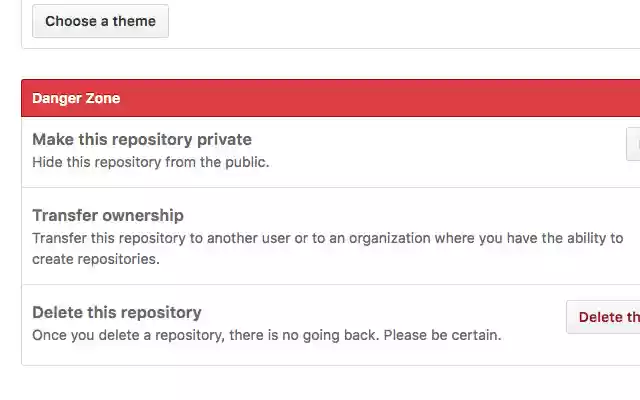 GitHub Danger Zone Destroyer from Chrome web store to be run with OffiDocs Chromium online GitHub Danger Zone Destroyer from Chrome web store to be run with OffiDocs Chromium online