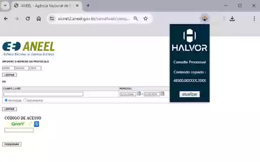 Halvor Consulta Processual Aneel from Chrome web store to be run with OffiDocs Chromium online Halvor Consulta Processual Aneel from Chrome web store to be run with OffiDocs Chromium online