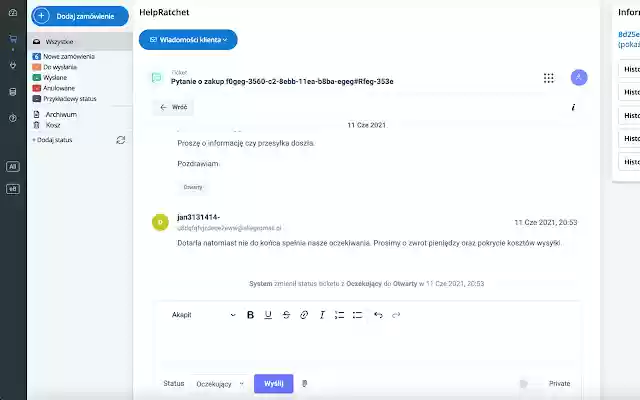 HelpRatchet HelpDesk for BaseLinker from Chrome web store to be run with OffiDocs Chromium online HelpRatchet HelpDesk for BaseLinker from Chrome web store to be run with OffiDocs Chromium online