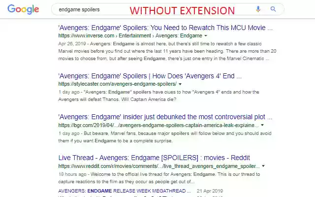 Hide Avengers:Endgame Spoilers from Chrome web store to be run with OffiDocs Chromium online Hide Avengers:Endgame Spoilers from Chrome web store to be run with OffiDocs Chromium online