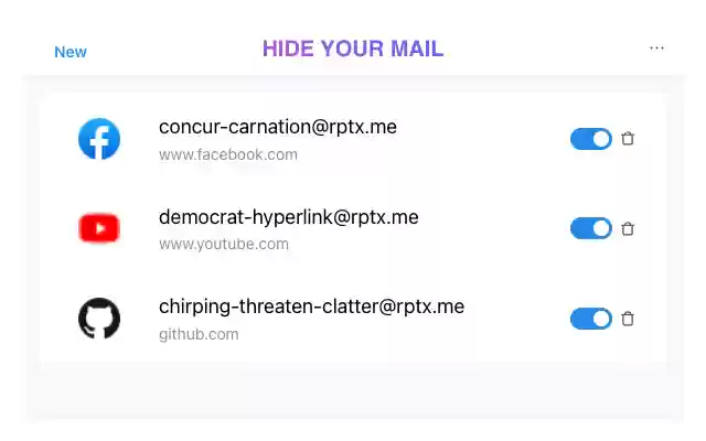 Hide My Mail from Chrome web store to be run with OffiDocs Chromium online Hide My Mail from Chrome web store to be run with OffiDocs Chromium online