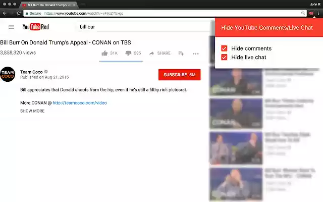 Hide YouTube Comments, Live Chat, Related from Chrome web store to be run with OffiDocs Chromium online Hide YouTube Comments, Live Chat, Related from Chrome web store to be run with OffiDocs Chromium online
