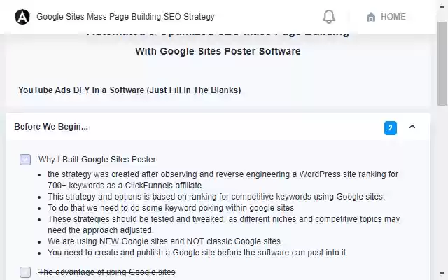 How To Set Up YouTube Ads (Checklist) from Chrome web store to be run with OffiDocs Chromium online How To Set Up YouTube Ads (Checklist) from Chrome web store to be run with OffiDocs Chromium online