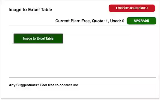 Image to Excel Table from Chrome web store to be run with OffiDocs Chromium online Image to Excel Table from Chrome web store to be run with OffiDocs Chromium online