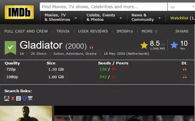 IMDB Torrent Search from Chrome web store to be run with OffiDocs Chromium online IMDB Torrent Search from Chrome web store to be run with OffiDocs Chromium online