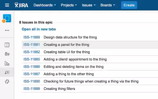 Jira Bulk Issue Opener from Chrome web store to be run with OffiDocs Chromium online Jira Bulk Issue Opener from Chrome web store to be run with OffiDocs Chromium online