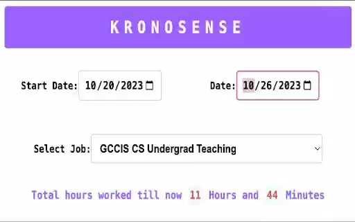 KronoSense from Chrome web store to be run with OffiDocs Chromium online KronoSense from Chrome web store to be run with OffiDocs Chromium online
