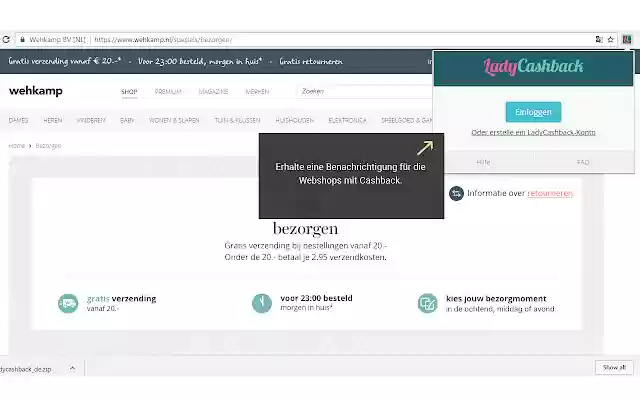 LadyCashback.de Cashback Melder from Chrome web store to be run with OffiDocs Chromium online LadyCashback.de Cashback Melder from Chrome web store to be run with OffiDocs Chromium online