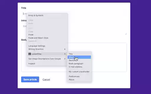 Lorem Filler from Chrome web store to be run with OffiDocs Chromium online Lorem Filler from Chrome web store to be run with OffiDocs Chromium online