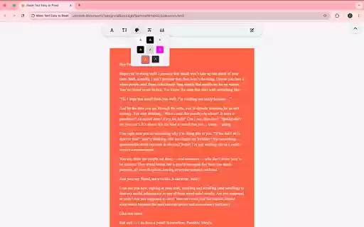 Make Text Easy to Read from Chrome web store to be run with OffiDocs Chromium online Make Text Easy to Read from Chrome web store to be run with OffiDocs Chromium online