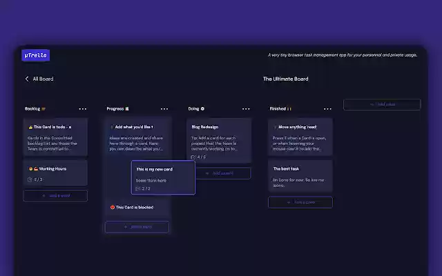 MicroTrello from Chrome web store to be run with OffiDocs Chromium online MicroTrello from Chrome web store to be run with OffiDocs Chromium online