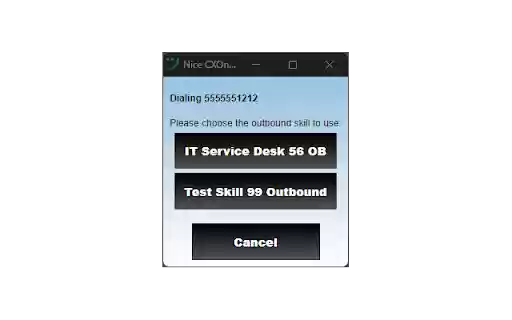 NICE CXone Dialer for erecruit from Chrome web store to be run with OffiDocs Chromium online NICE CXone Dialer for erecruit from Chrome web store to be run with OffiDocs Chromium online