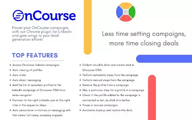 Oncourse for LinkedIn from Chrome web store to be run with OffiDocs Chromium online Oncourse for LinkedIn from Chrome web store to be run with OffiDocs Chromium online