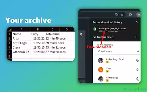Participantes Meet Lista de Presença from Chrome web store to be run with OffiDocs Chromium online Participantes Meet Lista de Presença from Chrome web store to be run with OffiDocs Chromium online