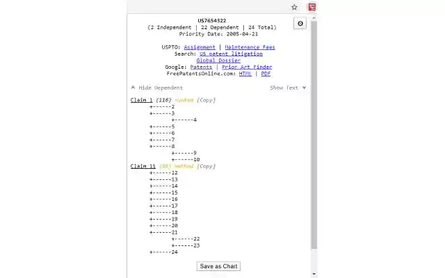 Patent Claims Analzyer from Chrome web store to be run with OffiDocs Chromium online Patent Claims Analzyer from Chrome web store to be run with OffiDocs Chromium online