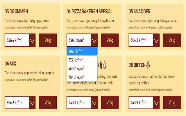 Pizzabakeren arealpris from Chrome web store to be run with OffiDocs Chromium online Pizzabakeren arealpris from Chrome web store to be run with OffiDocs Chromium online