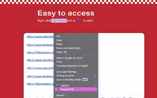 Pizza Boys UTM Generator from Chrome web store to be run with OffiDocs Chromium online Pizza Boys UTM Generator from Chrome web store to be run with OffiDocs Chromium online