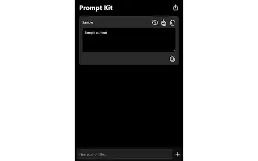 Prompt Kit from Chrome web store to be run with OffiDocs Chromium online Prompt Kit from Chrome web store to be run with OffiDocs Chromium online
