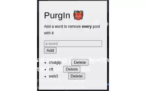 PurgeIn from Chrome web store to be run with OffiDocs Chromium online PurgeIn from Chrome web store to be run with OffiDocs Chromium online