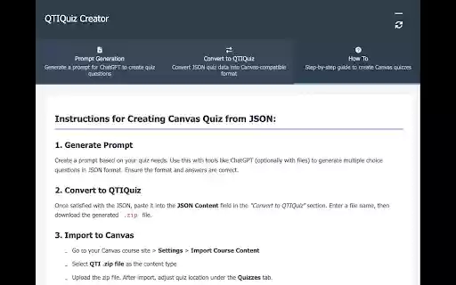 QTIQuiz Creator from Chrome web store to be run with OffiDocs Chromium online QTIQuiz Creator from Chrome web store to be run with OffiDocs Chromium online