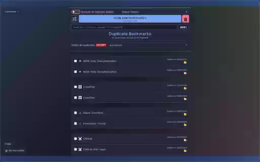 Quick Duplicate Bookmarks Finder from Chrome web store to be run with OffiDocs Chromium online Quick Duplicate Bookmarks Finder from Chrome web store to be run with OffiDocs Chromium online