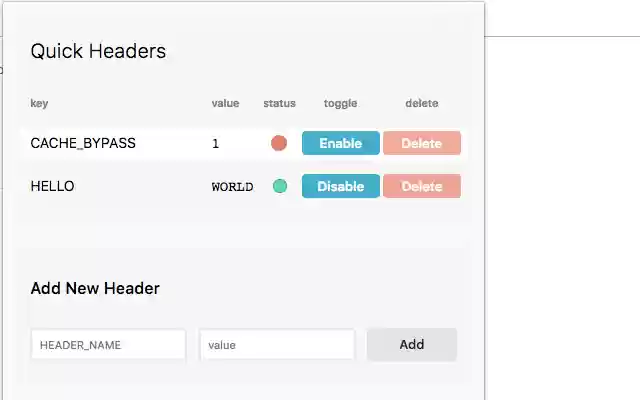 Quick Headers from Chrome web store to be run with OffiDocs Chromium online Quick Headers from Chrome web store to be run with OffiDocs Chromium online