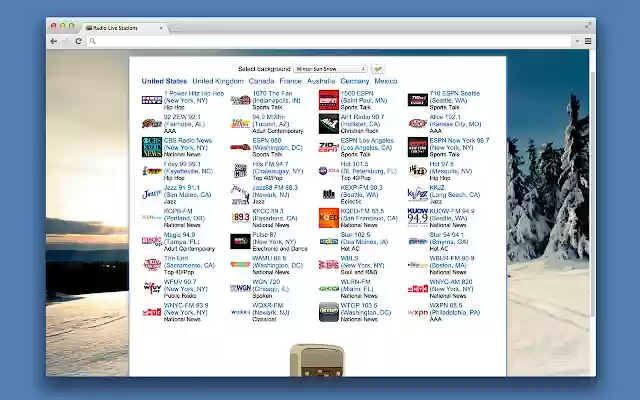 Radio Player Live Stations from Chrome web store to be run with OffiDocs Chromium online Radio Player Live Stations from Chrome web store to be run with OffiDocs Chromium online