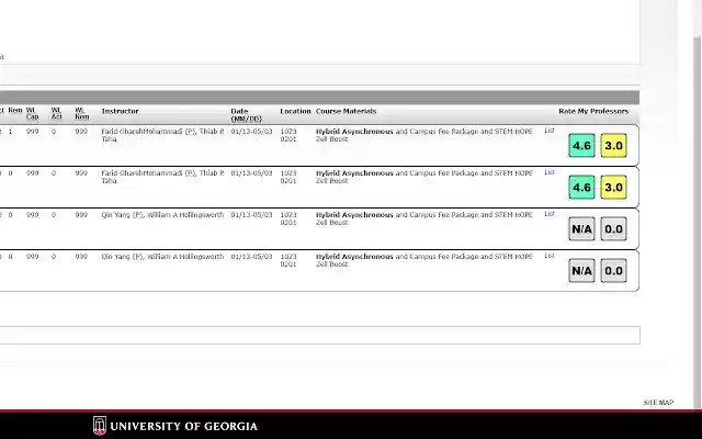 Rate My UGA Professors from Chrome web store to be run with OffiDocs Chromium online Rate My UGA Professors from Chrome web store to be run with OffiDocs Chromium online