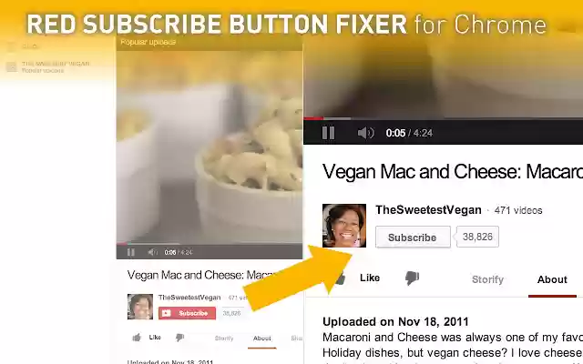 Red Subscribe Button Fixer from Chrome web store to be run with OffiDocs Chromium online Red Subscribe Button Fixer from Chrome web store to be run with OffiDocs Chromium online