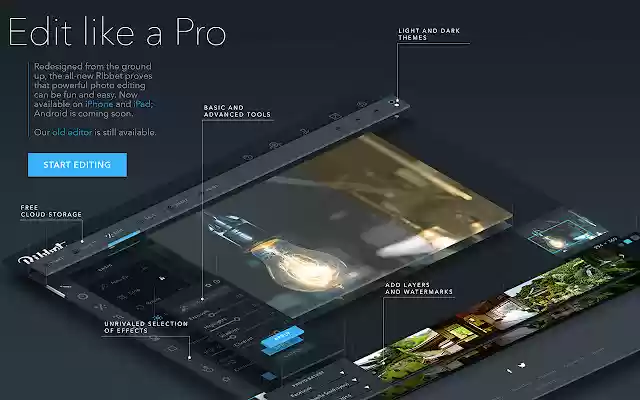 Ribbet Photo Editor from Chrome web store to be run with OffiDocs Chromium online Ribbet Photo Editor from Chrome web store to be run with OffiDocs Chromium online
