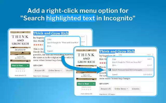 Right Click Search Incognito from Chrome web store to be run with OffiDocs Chromium online Right Click Search Incognito from Chrome web store to be run with OffiDocs Chromium online