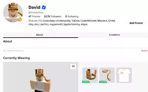 Roblox Mutuals Viewer from Chrome web store to be run with OffiDocs Chromium online Roblox Mutuals Viewer from Chrome web store to be run with OffiDocs Chromium online