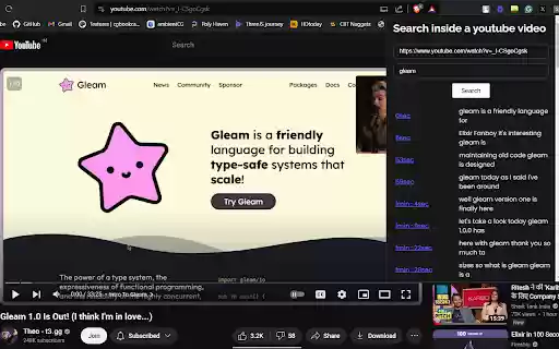 Search inside a YT video from Chrome web store to be run with OffiDocs Chromium online Search inside a YT video from Chrome web store to be run with OffiDocs Chromium online