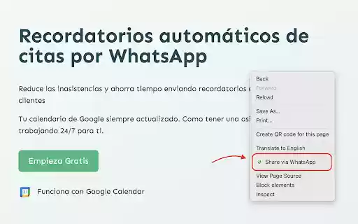 Share via WhatsApp from Chrome web store to be run with OffiDocs Chromium online Share via WhatsApp from Chrome web store to be run with OffiDocs Chromium online