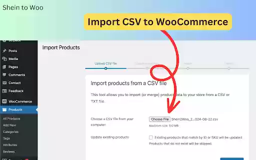 Shein to WooCommerce CSV Exporter from Chrome web store to be run with OffiDocs Chromium online Shein to WooCommerce CSV Exporter from Chrome web store to be run with OffiDocs Chromium online