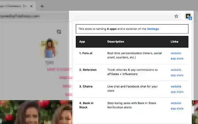 Shopify App Detector by Fera.ai from Chrome web store to be run with OffiDocs Chromium online Shopify App Detector by Fera.ai from Chrome web store to be run with OffiDocs Chromium online