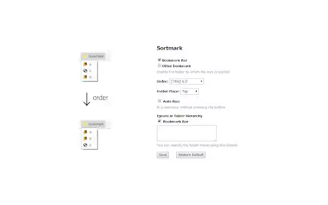 Sortmark from Chrome web store to be run with OffiDocs Chromium online Sortmark from Chrome web store to be run with OffiDocs Chromium online
