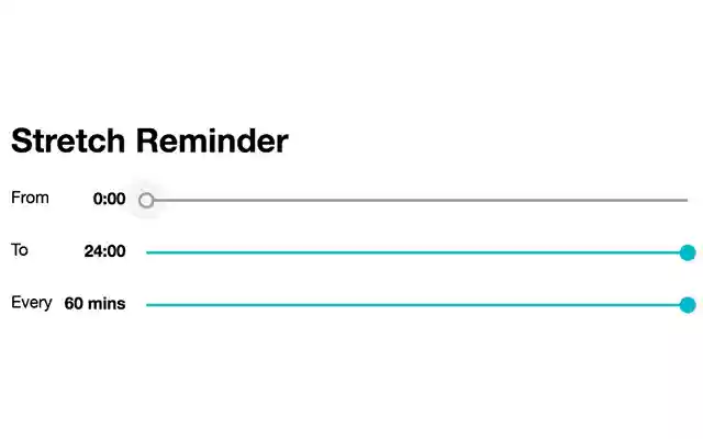 stretch reminder from Chrome web store to be run with OffiDocs Chromium online stretch reminder from Chrome web store to be run with OffiDocs Chromium online