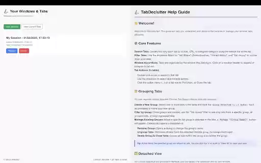 Tab Declutter Tool from Chrome web store to be run with OffiDocs Chromium online Tab Declutter Tool from Chrome web store to be run with OffiDocs Chromium online