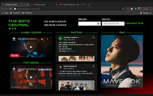The Boyz Central from Chrome web store to be run with OffiDocs Chromium online The Boyz Central from Chrome web store to be run with OffiDocs Chromium online