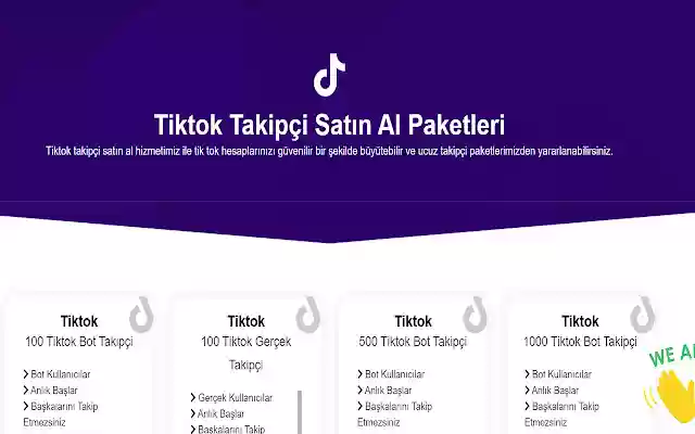 Tiktok Takipçi Satın Al from Chrome web store to be run with OffiDocs Chromium online Tiktok Takipçi Satın Al from Chrome web store to be run with OffiDocs Chromium online