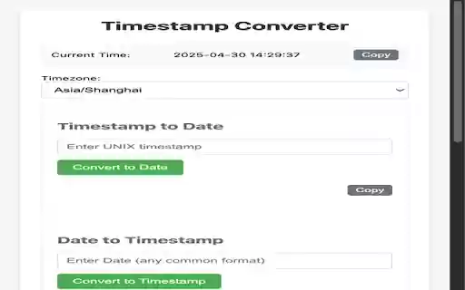 Timestamp Converter Pro from Chrome web store to be run with OffiDocs Chromium online Timestamp Converter Pro from Chrome web store to be run with OffiDocs Chromium online