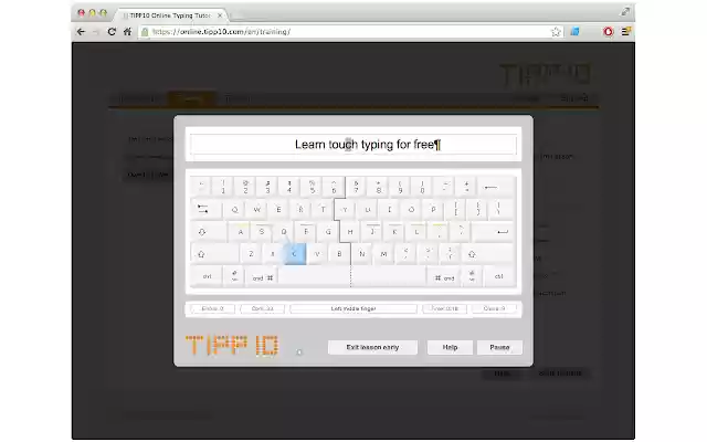 TIPP10 Free touch typing tutor from Chrome web store to be run with OffiDocs Chromium online TIPP10 Free touch typing tutor from Chrome web store to be run with OffiDocs Chromium online