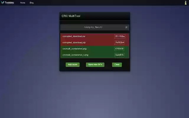 Toolsley CRC MultiTool from Chrome web store to be run with OffiDocs Chromium online Toolsley CRC MultiTool from Chrome web store to be run with OffiDocs Chromium online