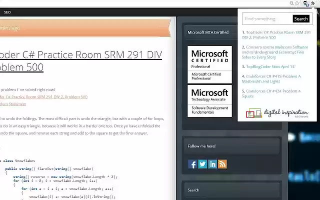 TopBlogCoder Notifications from Chrome web store to be run with OffiDocs Chromium online TopBlogCoder Notifications from Chrome web store to be run with OffiDocs Chromium online