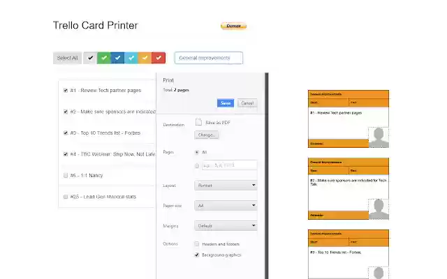 Trello Card Printer from Chrome web store to be run with OffiDocs Chromium online Trello Card Printer from Chrome web store to be run with OffiDocs Chromium online